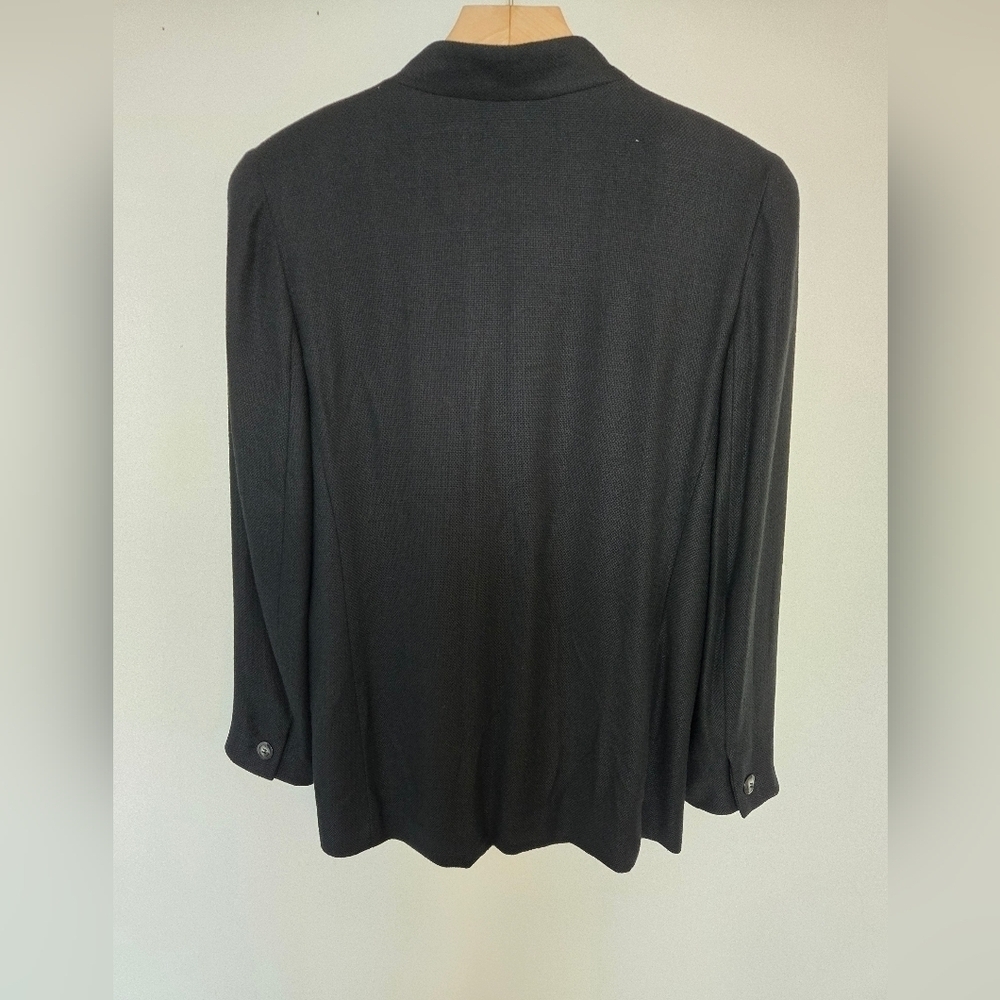 DONCASTER vintage black single pocket blazer Normcore Quiet Luxury size 8 - Picture 6 of 7